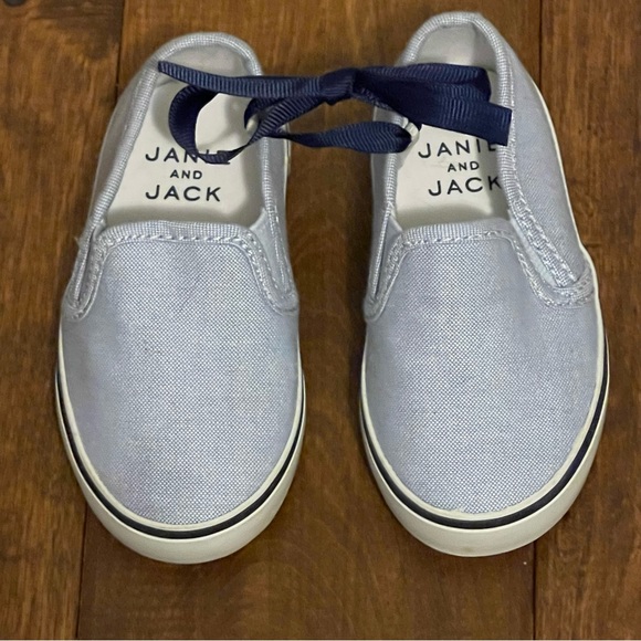 JANIE & JACK || Denim Slip-On Shoes | Light Blue || Unisex Girl Boy Toddler 5 - Picture 3 of 4